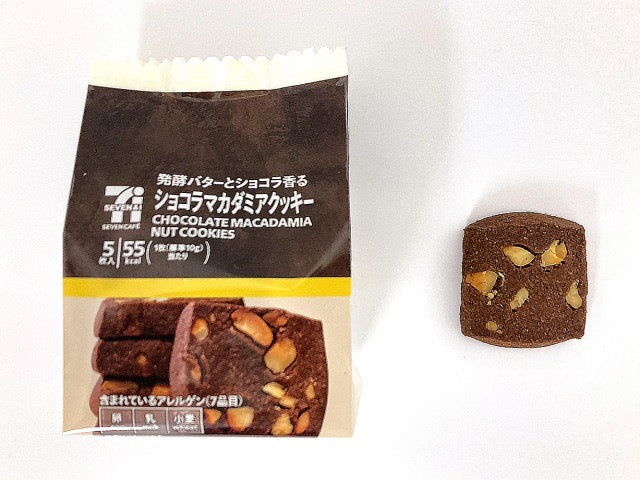 711便利店巧克力夏威夷果曲奇饼干5片装