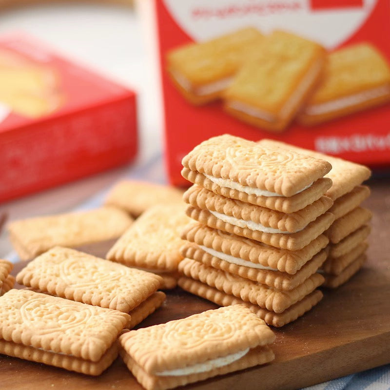 Glico格力高Bisco必思可活性益生菌儿童夹心饼干牛奶味15片装