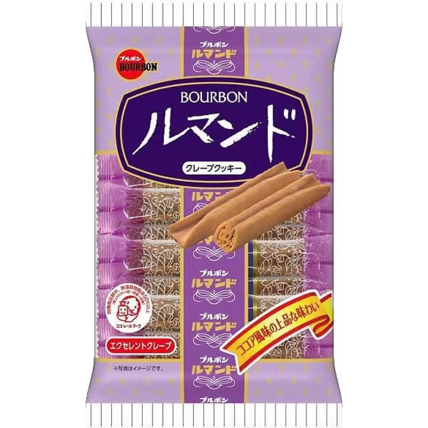 BOURBON布尔本奶油可可千层薄脆蛋卷12支装