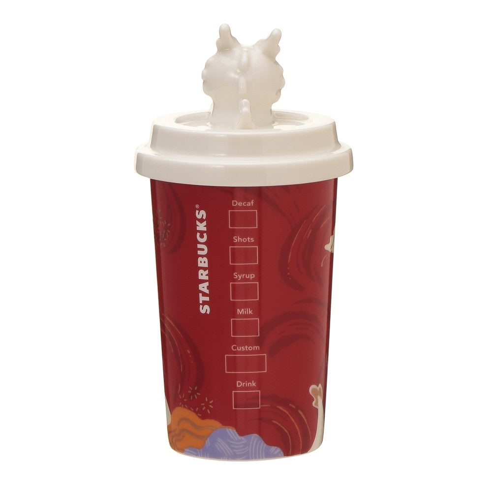 日本星巴克STARBUCKS 2024新年限定龙年咖啡豆储物罐