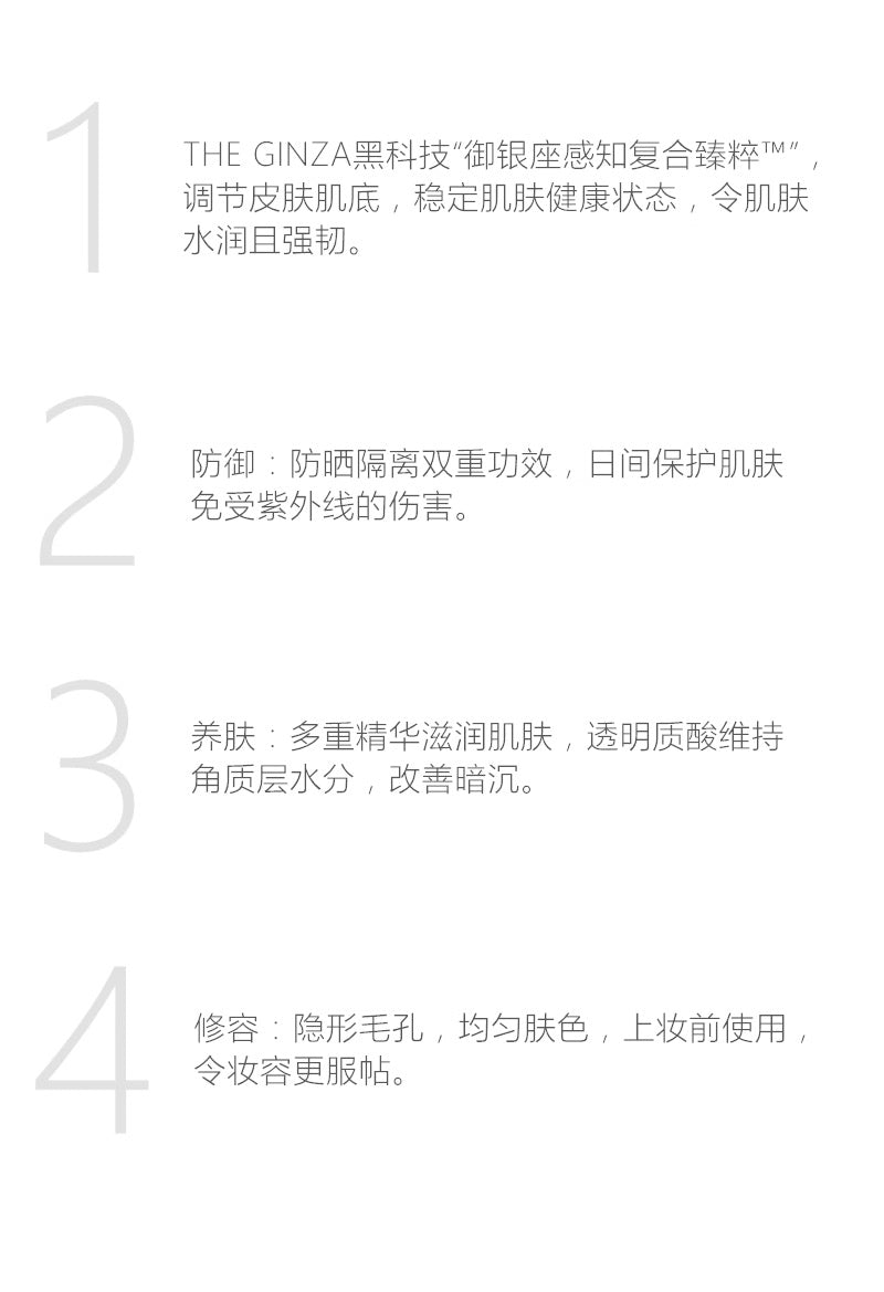 THE GINZA御银座防晒隔离30g 送价值¥12100日元豪华中样套装