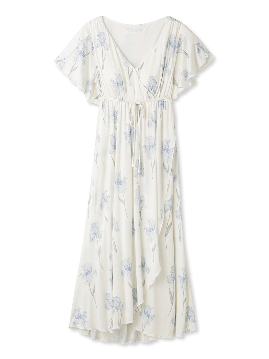 GELATO PIQUE鸢尾花带胸垫短袖睡裙2色选