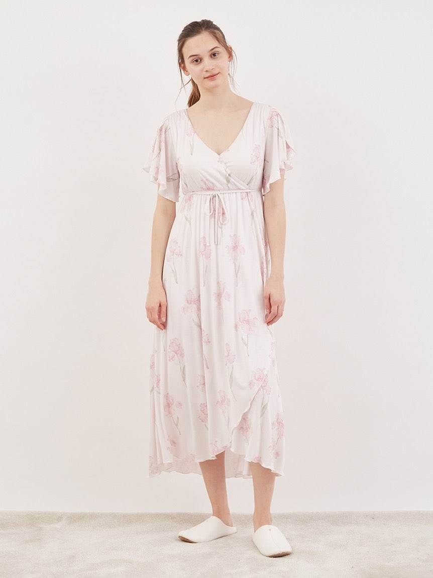 GELATO PIQUE鸢尾花带胸垫短袖睡裙2色选