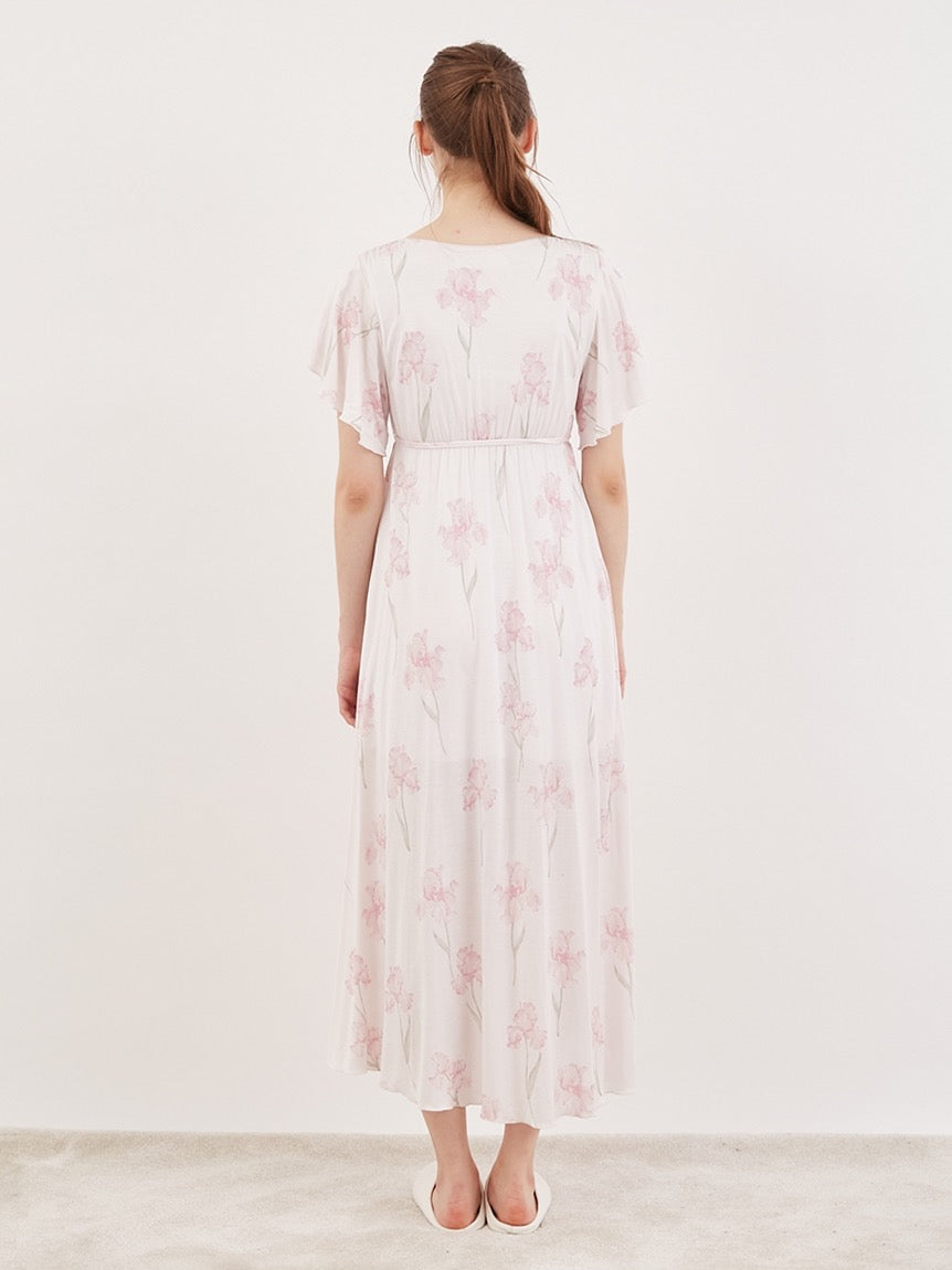 GELATO PIQUE鸢尾花带胸垫短袖睡裙2色选