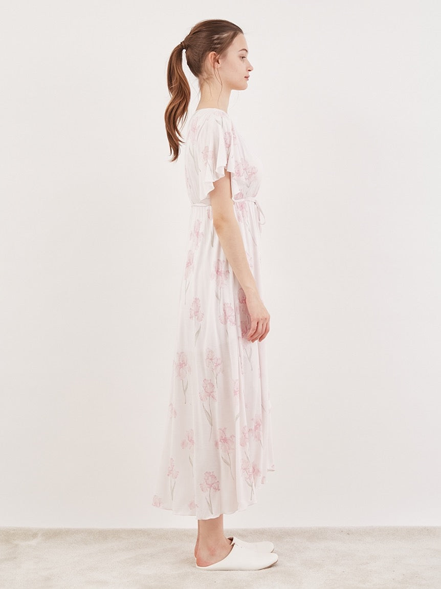 GELATO PIQUE鸢尾花带胸垫短袖睡裙2色选