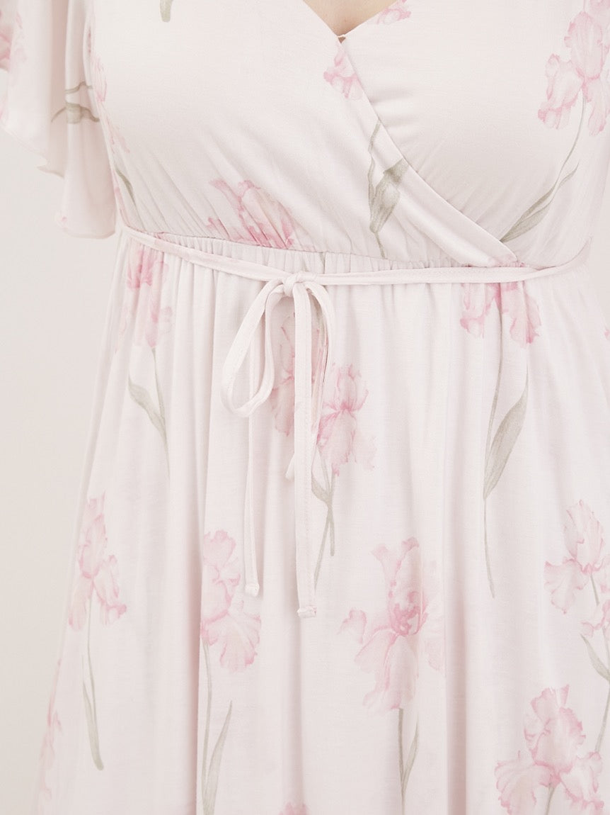 GELATO PIQUE鸢尾花带胸垫短袖睡裙2色选