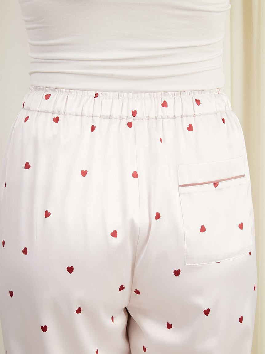 GELATO PIQUE爱心缎面长袖长裤套装