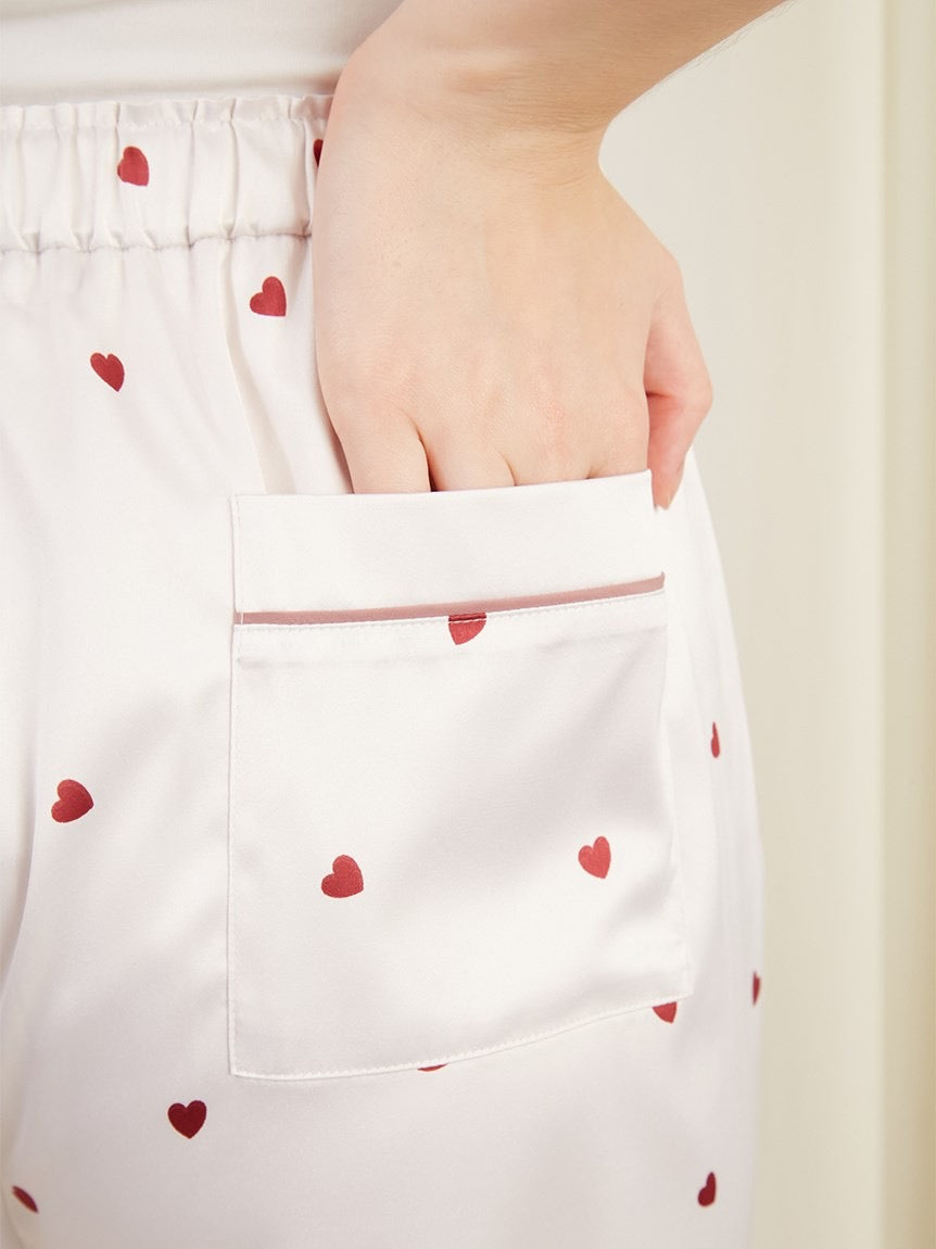 GELATO PIQUE爱心缎面长袖长裤套装