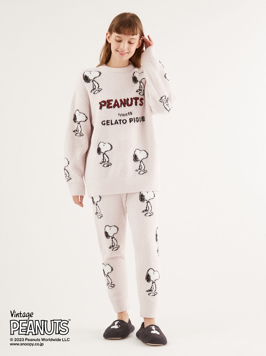GELATO PIQUE x SNOOPY全花软绵绵家居服套装粉色