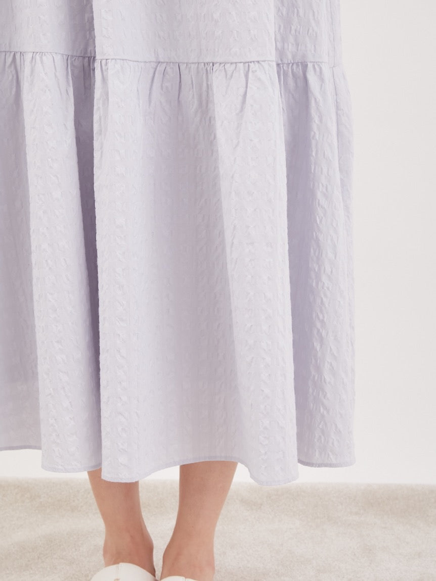 GELATO PIQUE棉混褶皱带胸垫吊带连衣裙睡裙2色选