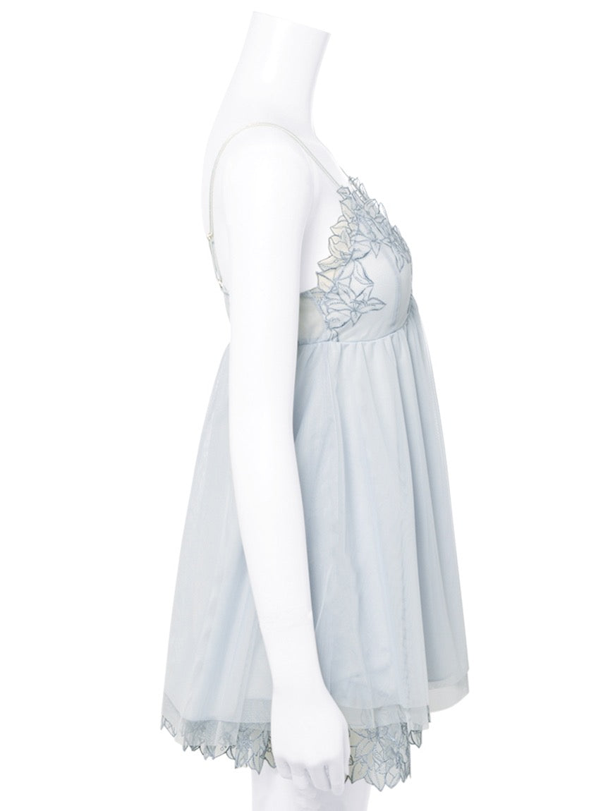 GELATO PIQUE刺绣百合蕾丝吊带短裤睡衣套装