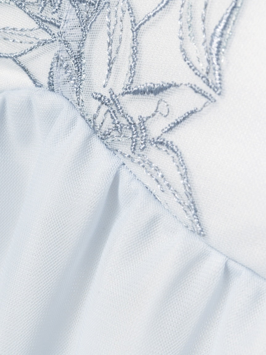 GELATO PIQUE刺绣百合蕾丝吊带短裤睡衣套装