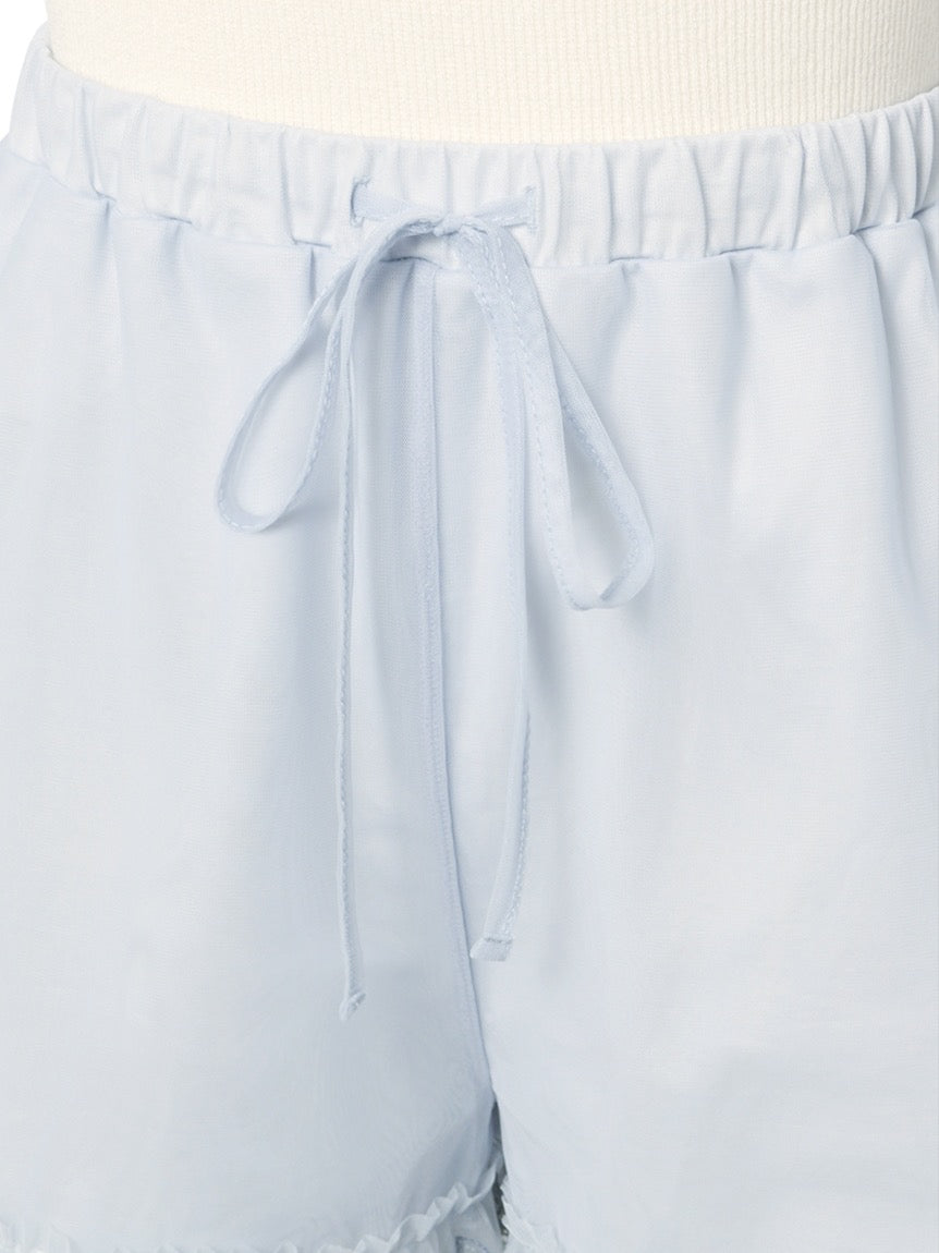 GELATO PIQUE刺绣百合蕾丝吊带短裤睡衣套装