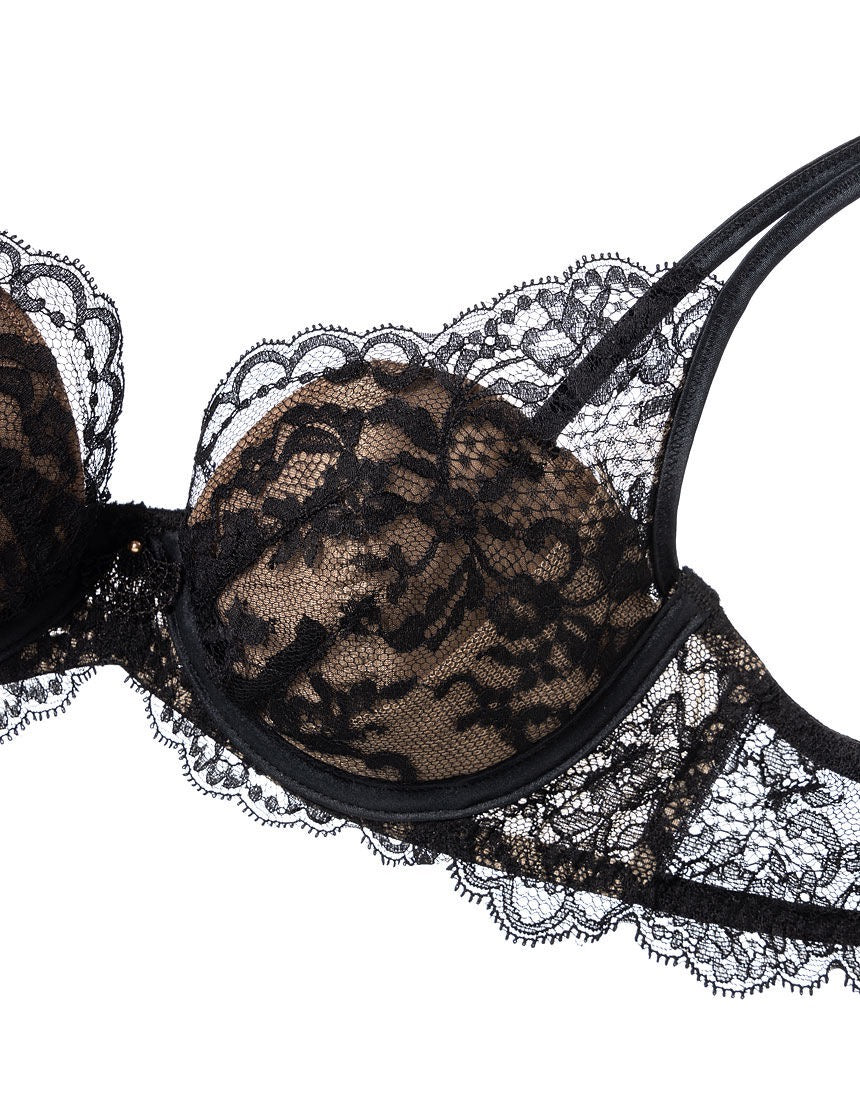 WACOAL华歌尔高端系列Yue 60Group 3/4罩杯自然轮廓蕾丝内衣BJP660 4色选