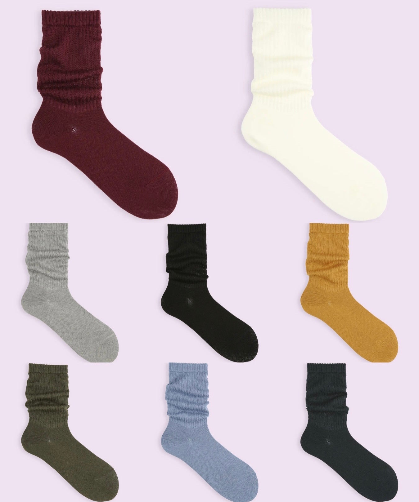 靴下屋Tabio宽松柔软毛混纯色短筒袜堆堆袜 8色选