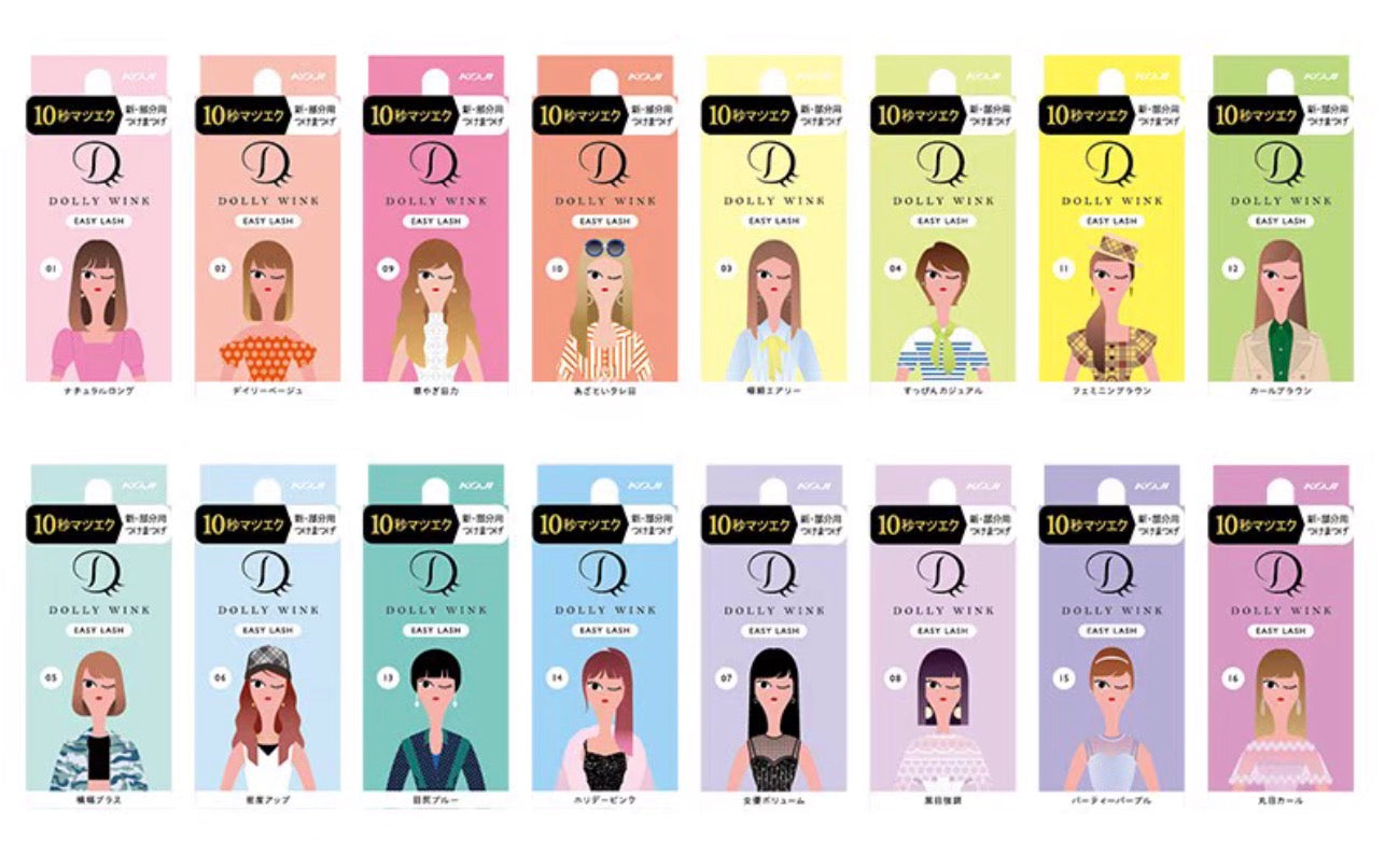 KOJI Dolly Wink 10秒速戴假睫毛1对装 16种选