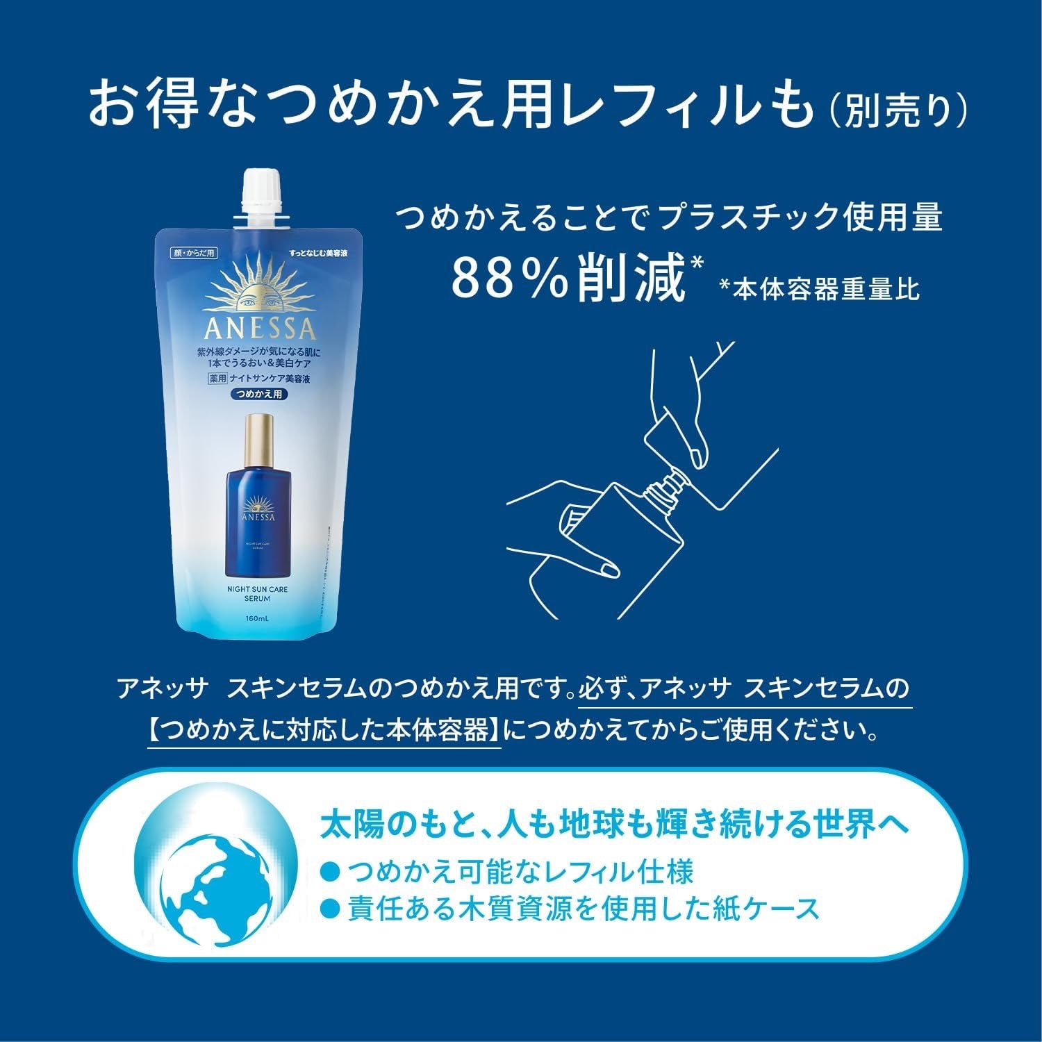 ANESSA安耐晒2024新款晒后夜间修复精华180ml