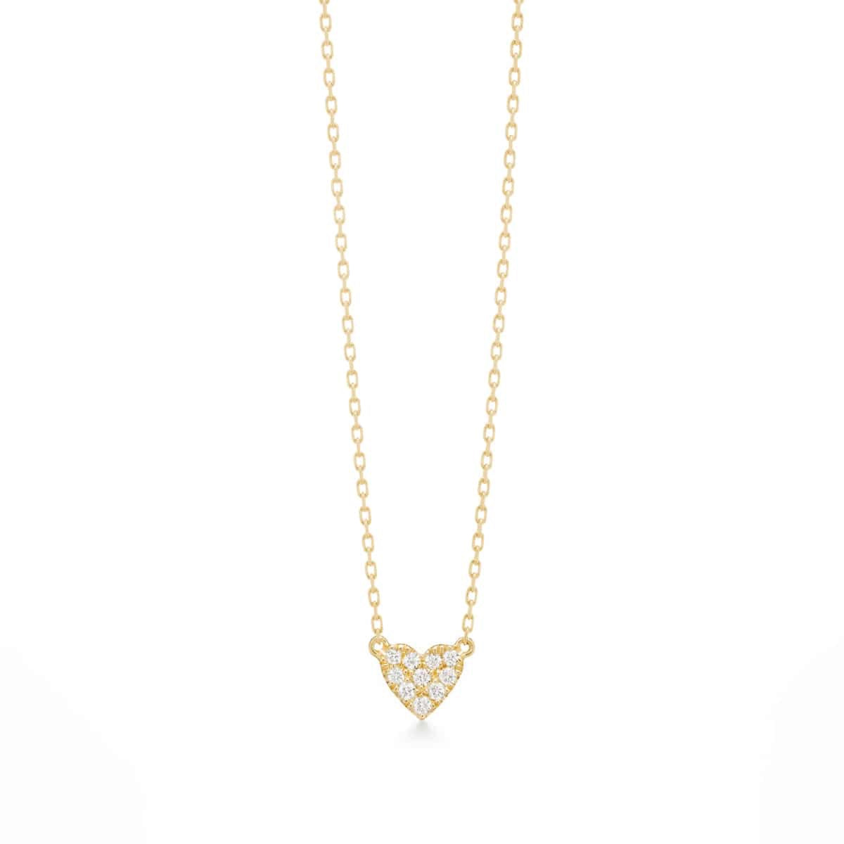 AHKAH黄金满钻爱心项链