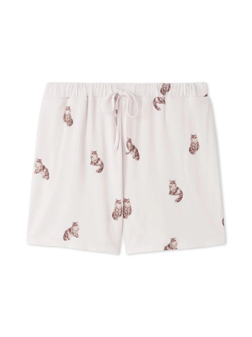 GELATO PIQUE猫咪长袖睡衣+短裤 2色选