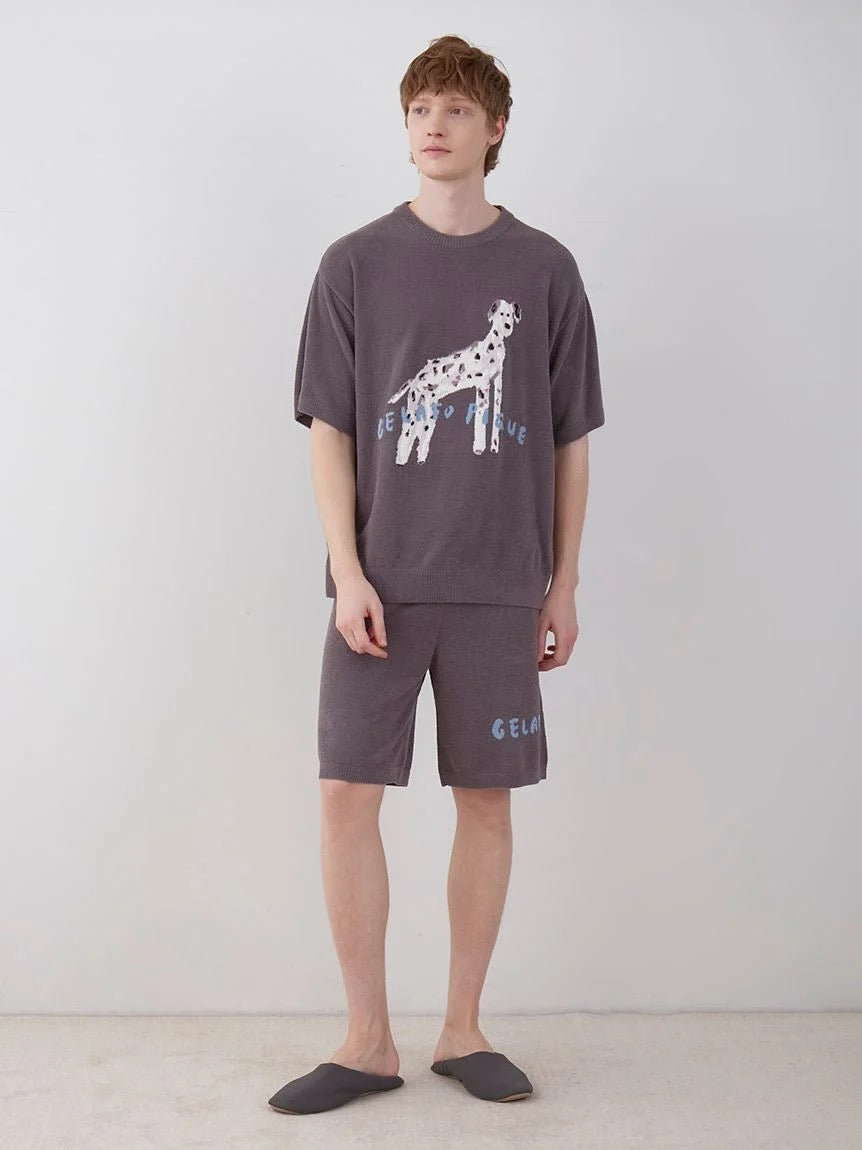 GELATO PIQUE HOMME男款平野俊幸设计斑点狗睡衣套装