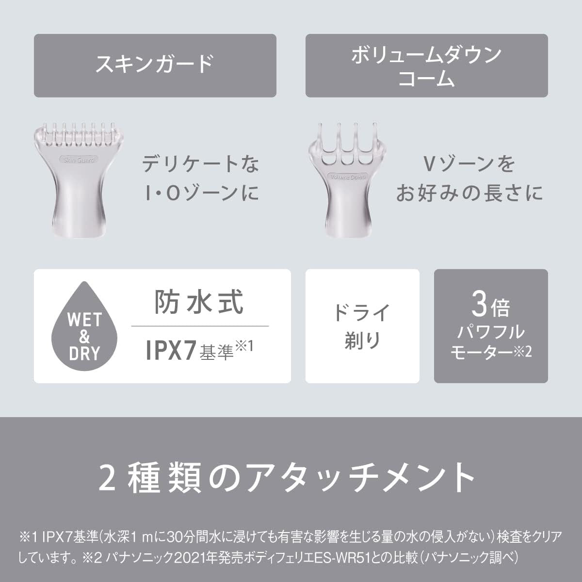 PANASONIC松下VIO防水私处刮毛器剃毛器ES-WV62-H