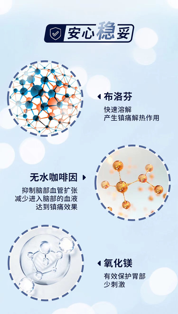 EVE白兔止疼药止痛片银色快速版头痛40粒装