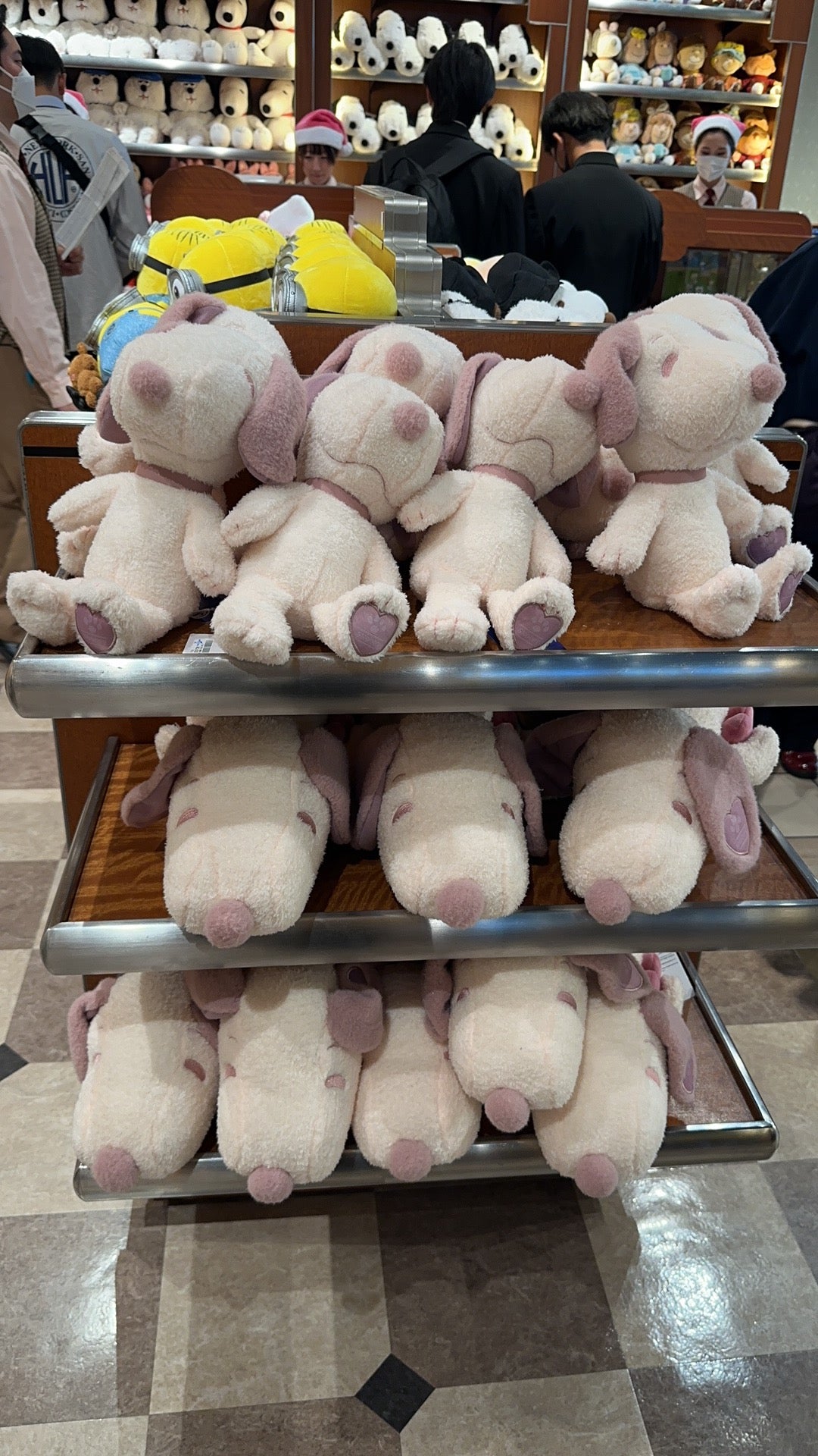 USJ日本环球影城藕粉色粉紫色爱心SNOOPY玩偶