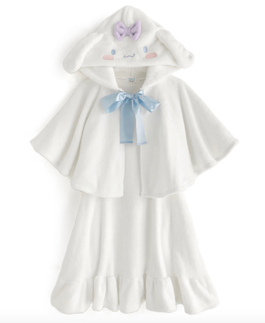 GRL X Sanrio三丽鸥玉桂狗斗篷睡裙两件套