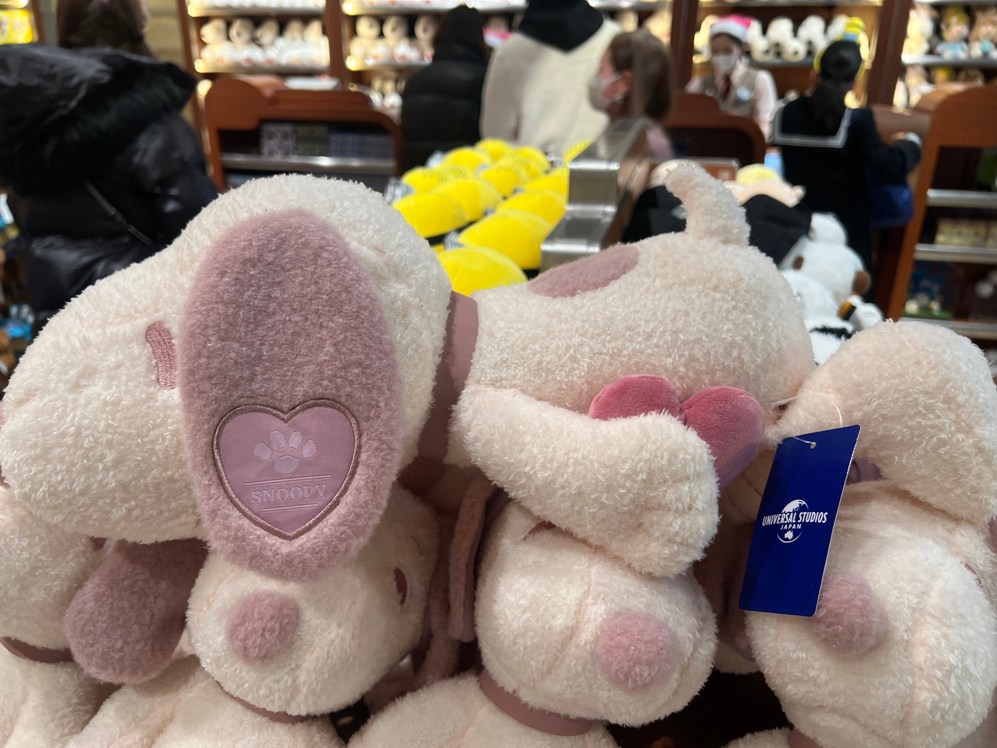 USJ日本环球影城藕粉色粉紫色爱心趴趴SNOOPY玩偶