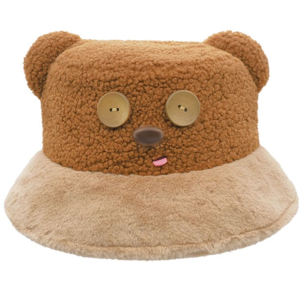 USJ日本环球影城冬日限定Tim熊毛绒羊羔毛拼接渔夫帽