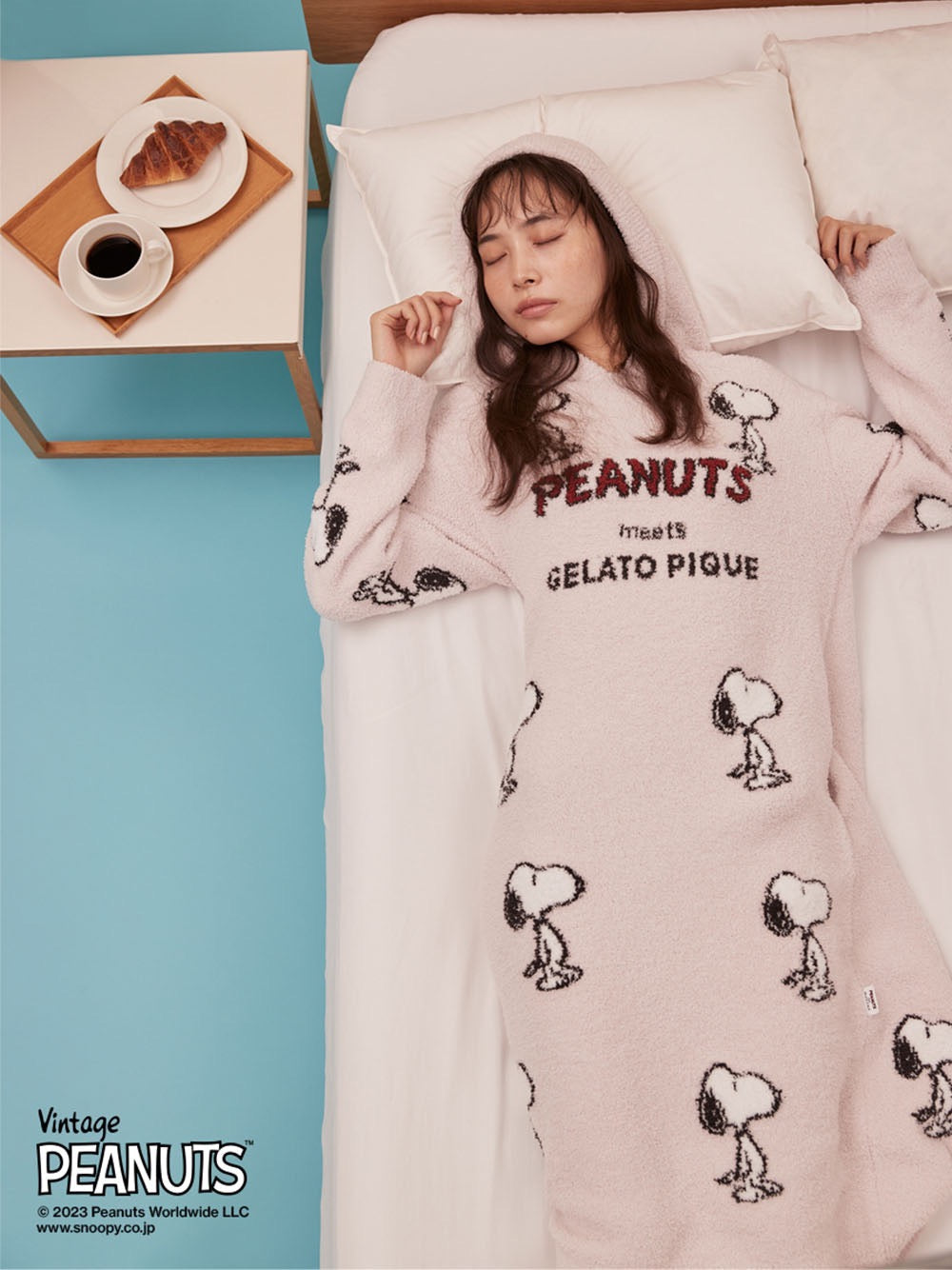 GELATO PIQUE x SNOOPY全花软绵绵家居服睡裙3色选