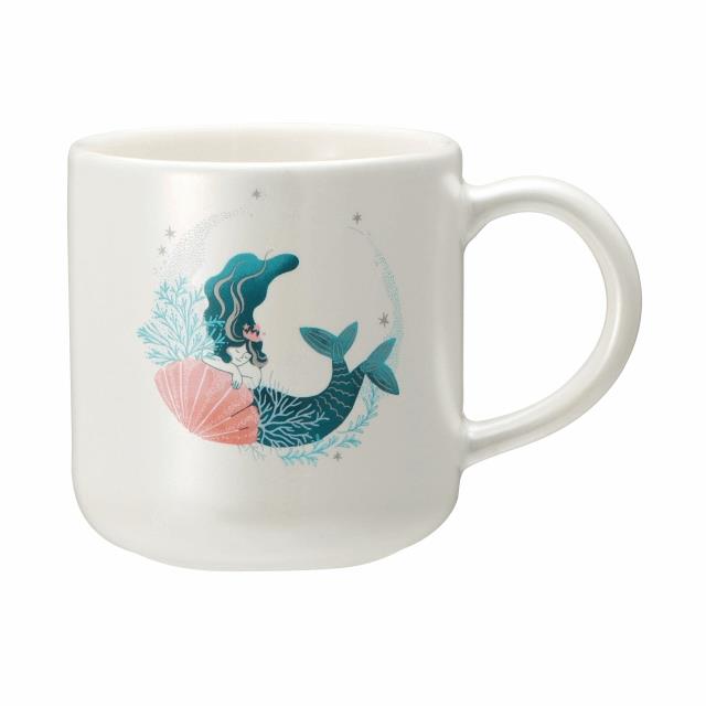 星巴克STARBUCKS日本周年限定人鱼白色马克杯355ml
