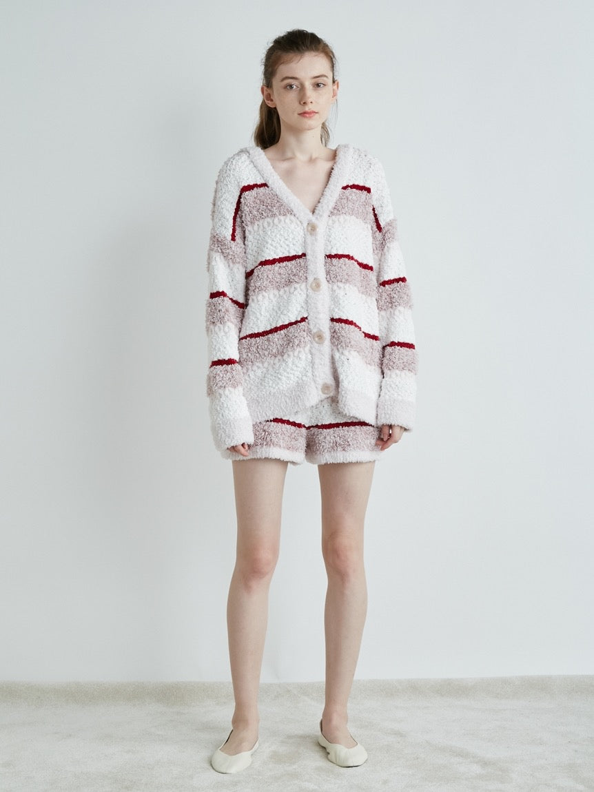 Gelato Pique草莓系列软绵绵MIX针织家居服 外套+短裤套装