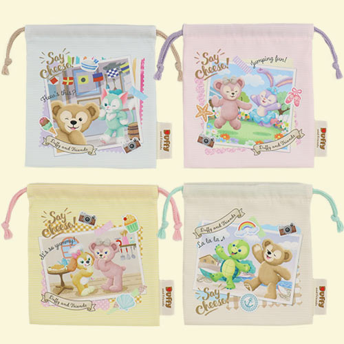 东京迪士尼SAY CHEESE抽绳收纳袋4个装