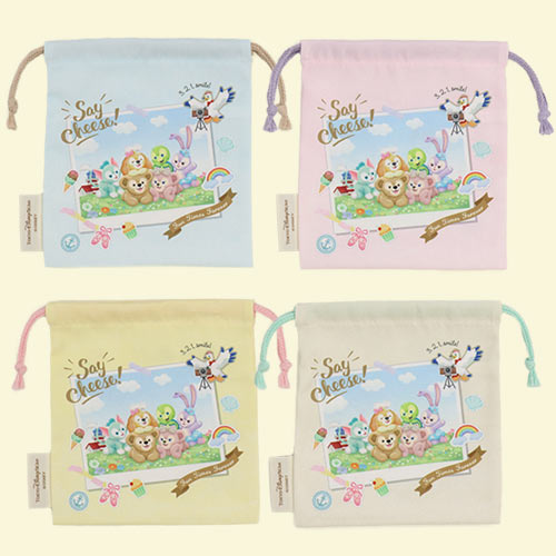 东京迪士尼SAY CHEESE抽绳收纳袋4个装