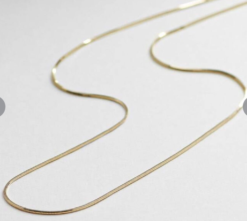 COCOSHNIK K10黄金蛇骨链 33cm+5cm延长链