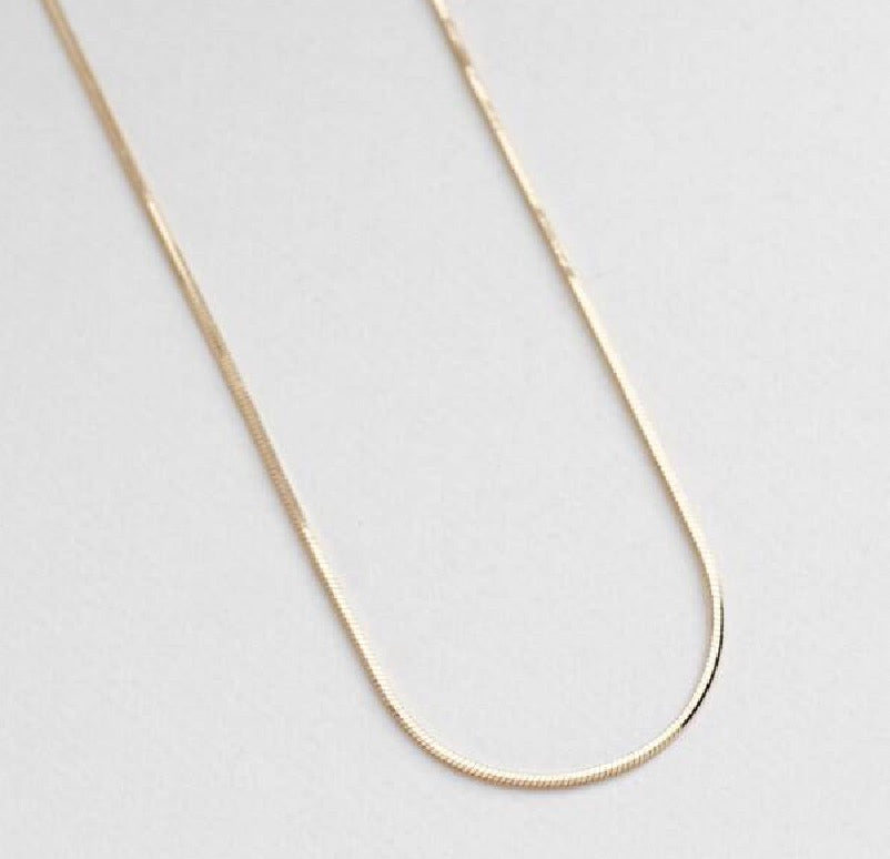 COCOSHNIK K10黄金蛇骨链 33cm+5cm延长链