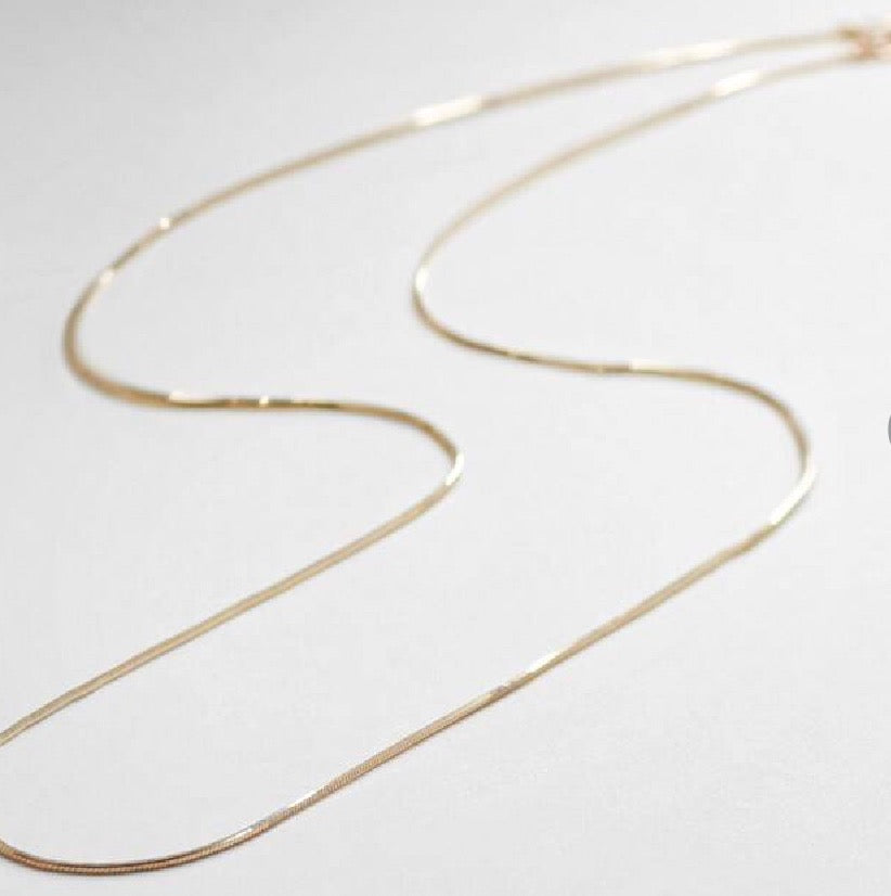 COCOSHNIK K10黄金蛇骨链 43cm