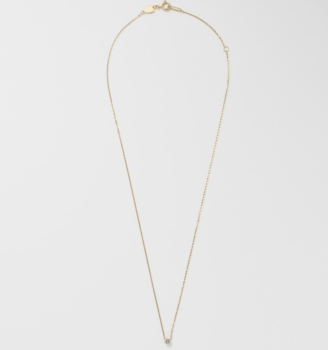 agete18K金无爪鼻屎钻项链 10分