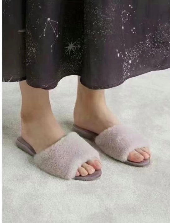 Gelato Pique毛毛拖鞋 紫色