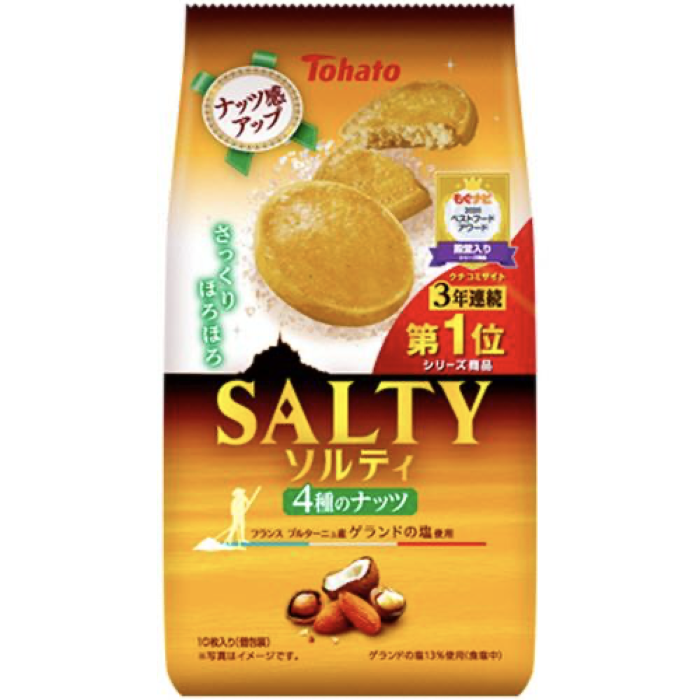 Tohato海盐坚果曲奇10片装