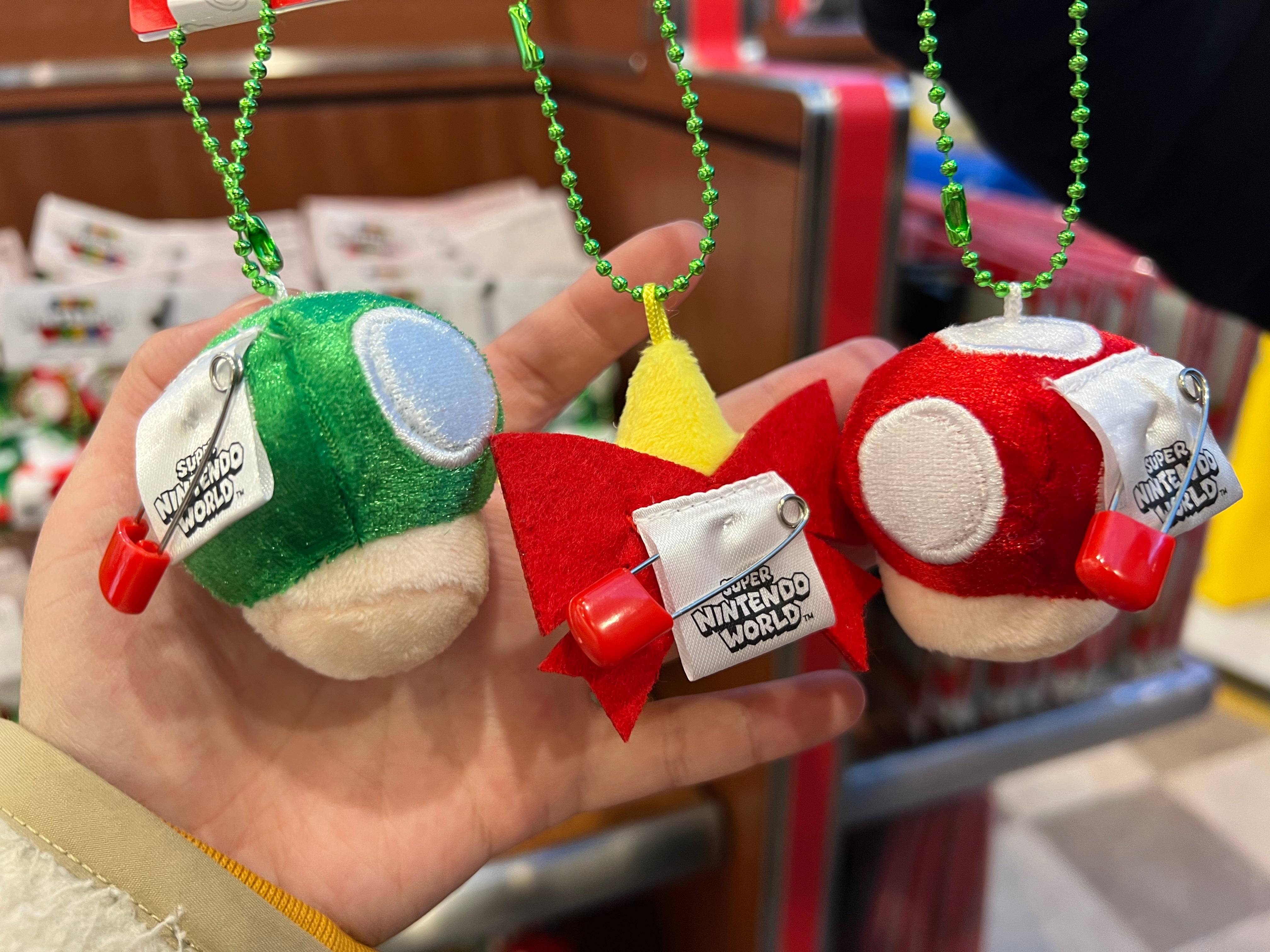 USJ日本环球影城超级玛丽蘑菇星星挂件套装(带别针)