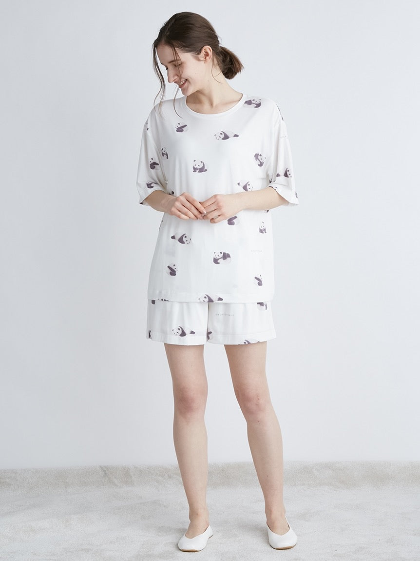 GELATO PIQUE熊猫短袖短裤套装