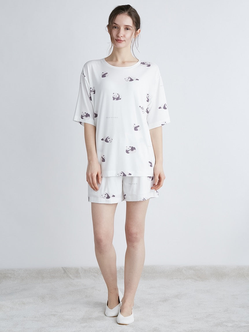 GELATO PIQUE熊猫短袖短裤套装