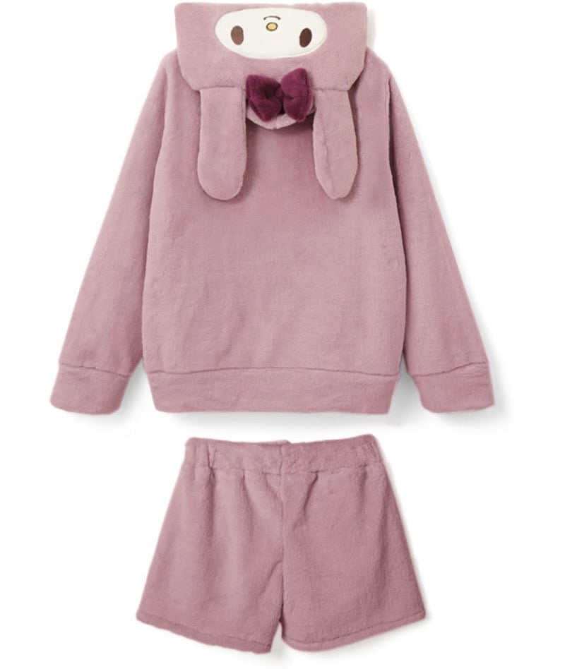 GRL X Sanrio三丽鸥美乐蒂毛绒卫衣套装