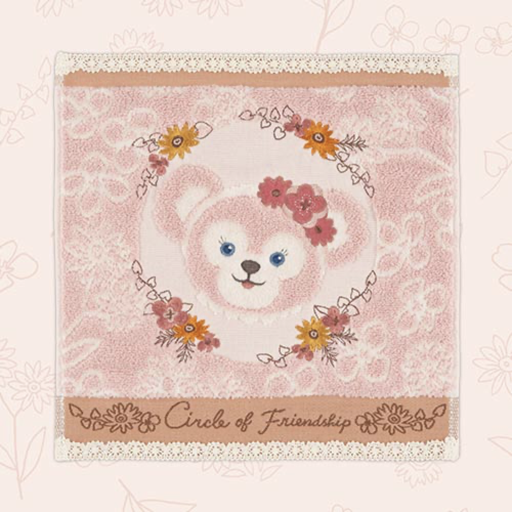 东京迪士尼2023春日限定雪莉玫小毛巾手帕