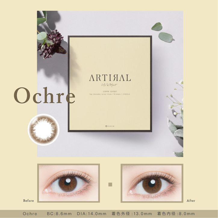 日抛美瞳1DAY ARTIRAL 30片装 Ochre