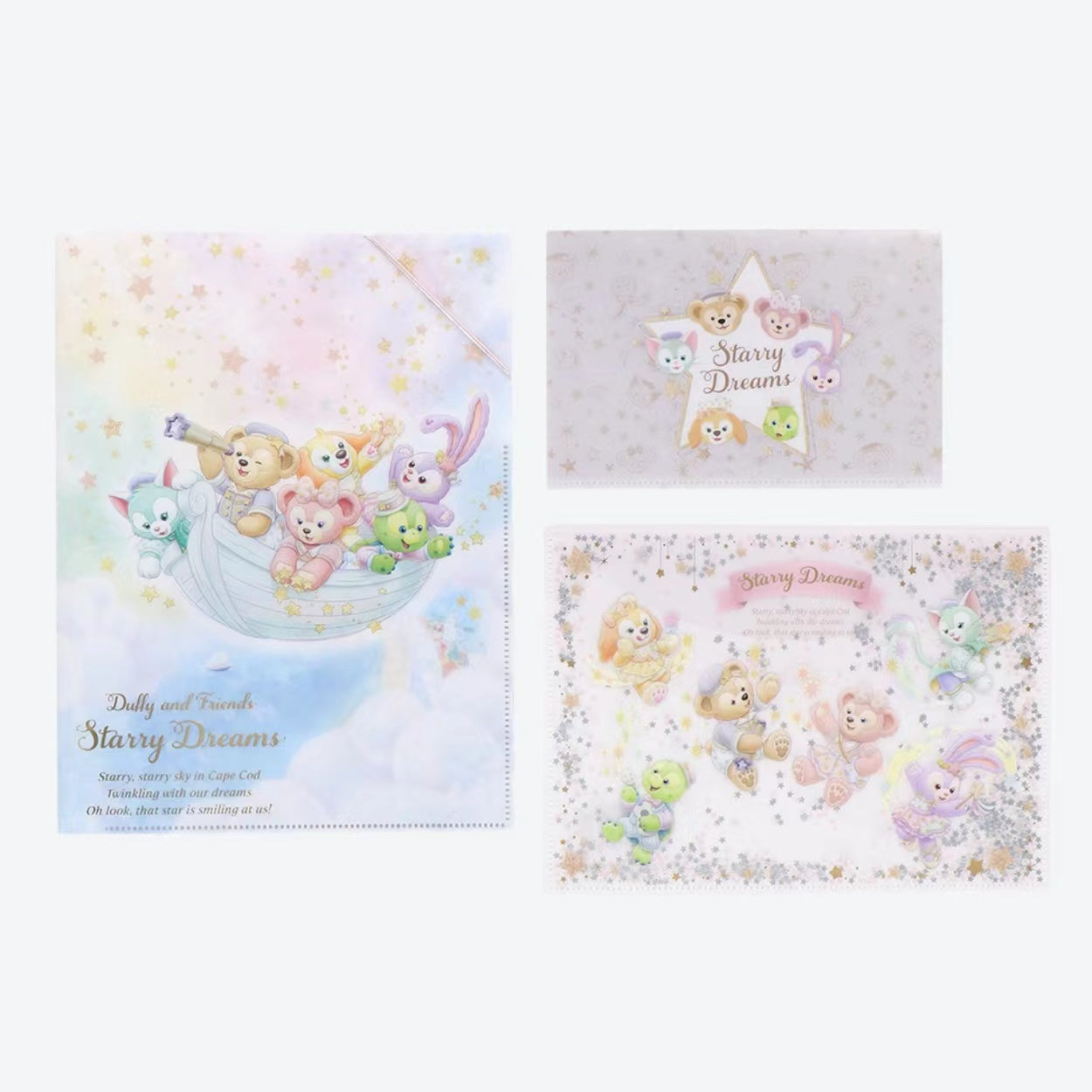 东京迪士尼20周年限定星梦文件夹套装3枚入