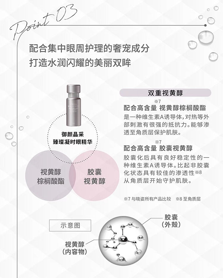 AXXZIA晓姿御颜晶采眼部精华15ml+眼霜15g 买就送晓姿眼罩