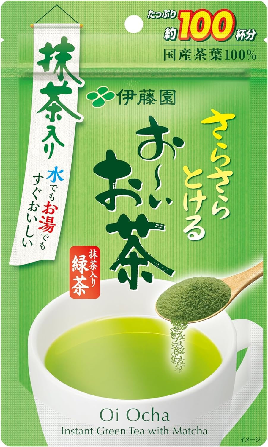 伊藤园速溶绿茶粉抹茶粉80g